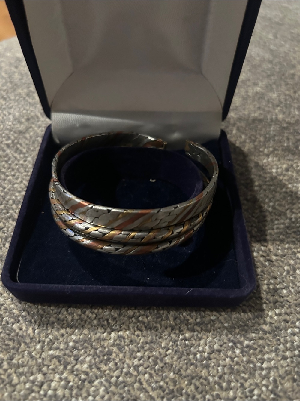 Metal and Bronze - Braided Cuff Bracelet - Unisex Accessories. From Kenya! 🇰🇪